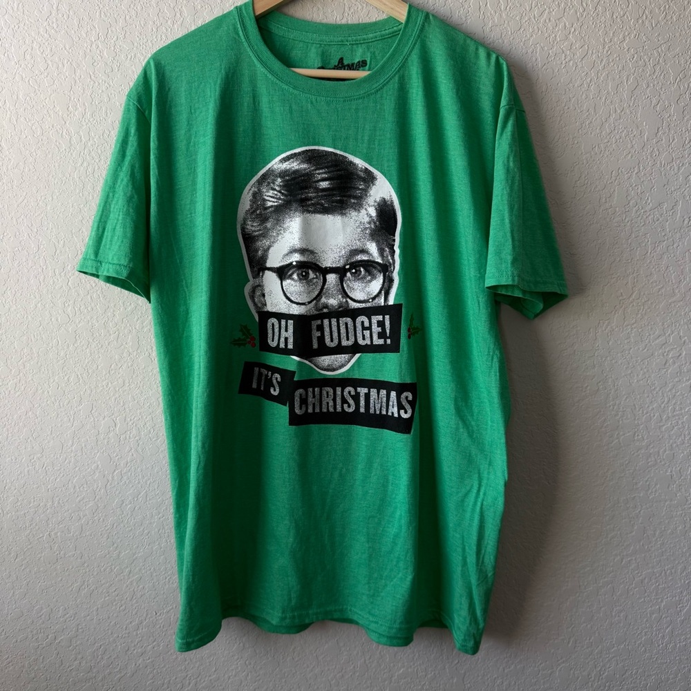 Green Holiday A Christmas Story "Oh Fudge It's Christmas!" Graphic Men's T-Shirt